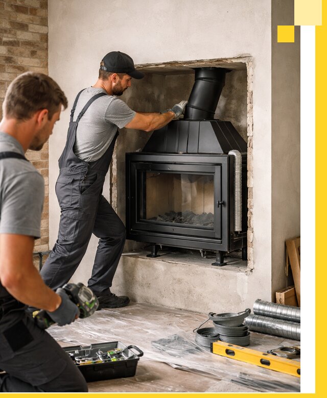 Установка каминных топок в Ярославле: монтаж, подключение