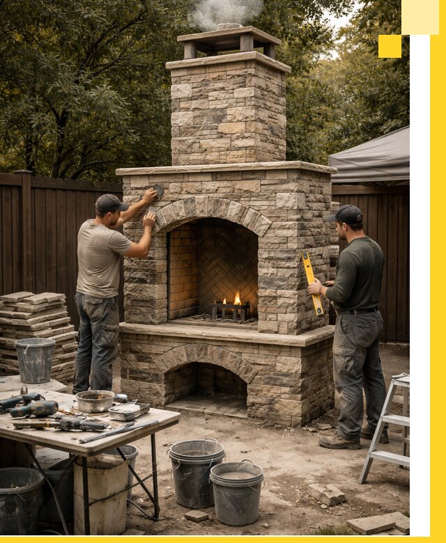 Проектирование и установка уличных каминов в Ярославле