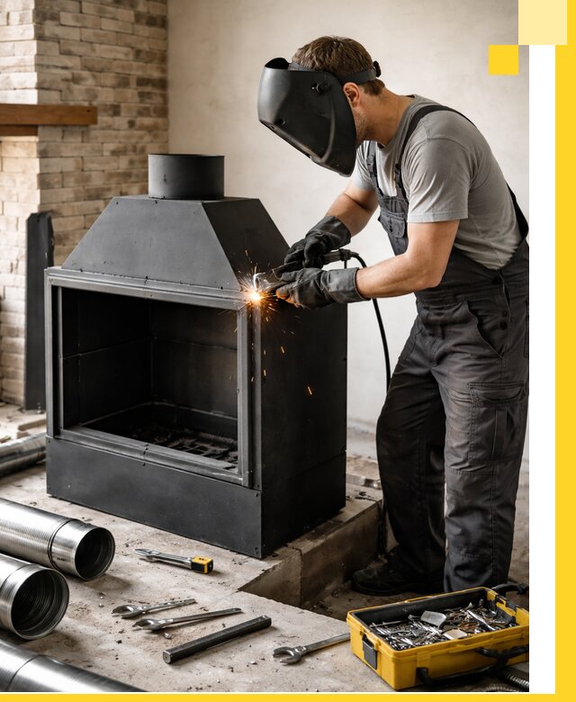 Продажа и установка металлических каминов в Ярославле под ключ