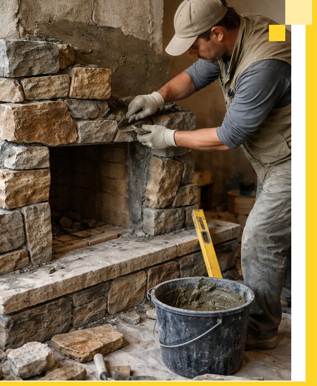 Изготовление и установка каменных каминов под ключ в Ярославле