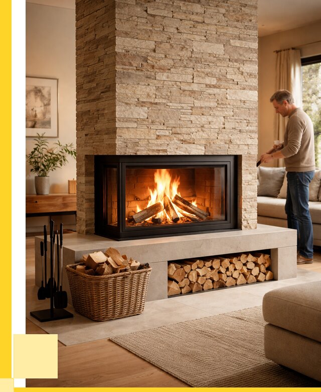 Дровяной камин под ключ в Ярославле от 205360 р. | ЭриданРсл