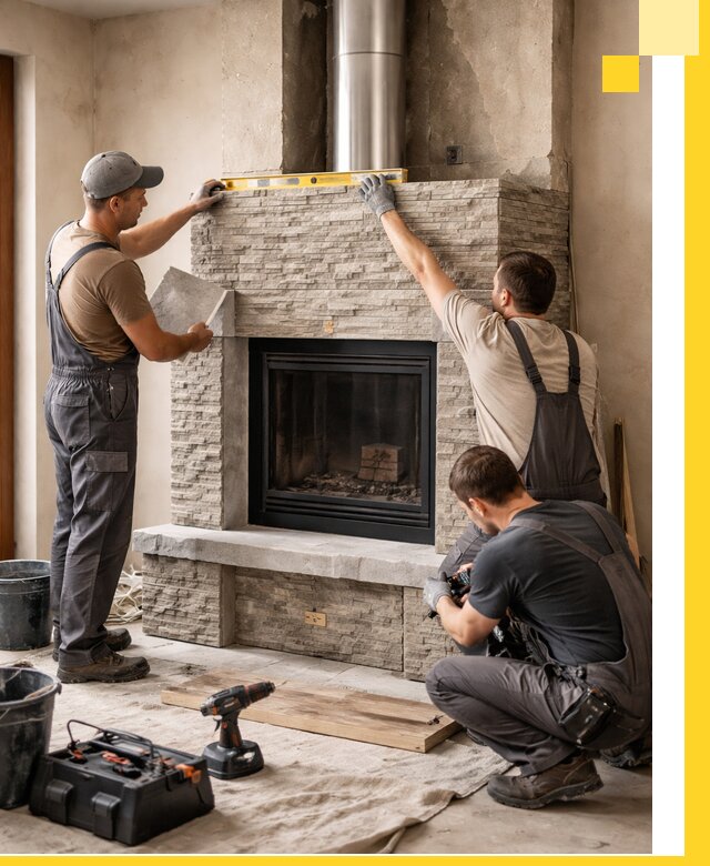 Профессиональный монтаж каминов под ключ в Ярославле для дома