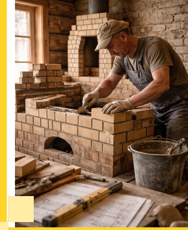 Кладка печей из кирпича в Ярославле цены от 30804 р. - ЭриданРсл