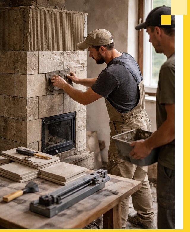 Профессиональная облицовка печей в Ярославле: керамика и камень