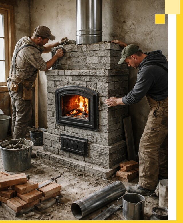 Производство, поставка и монтаж дровяных печей в Ярославле