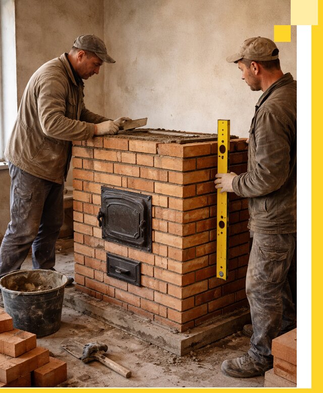 Отопительные печи под ключ в Ярославле, установка и сборка