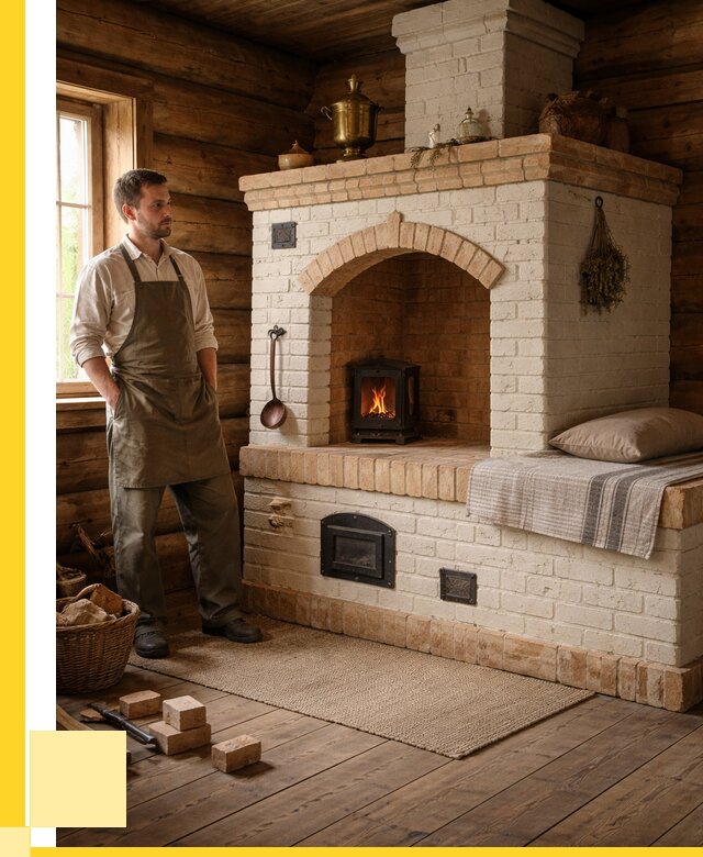 Русские печи с лежанкой под ключ в Ярославле от 154020 р. ЭриданРсл