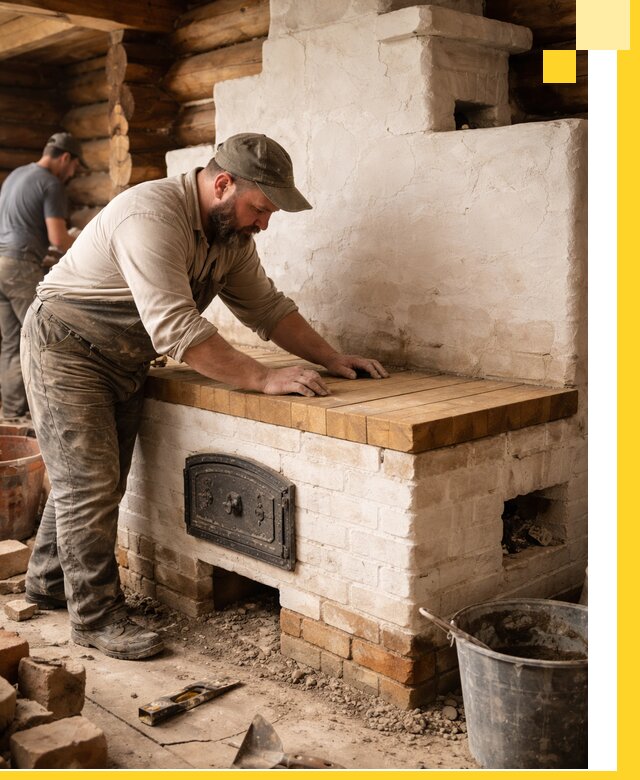 Проектирование и установка русской печи с лежанкой в Ярославле