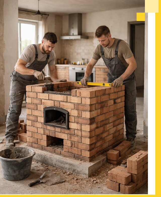 Установка и монтаж печей в частном доме в Ярославле под ключ