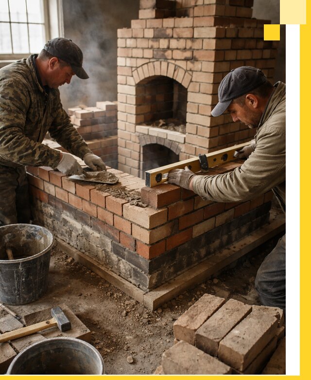 Изготовление и монтаж печей и каминов из кирпича в Ярославле