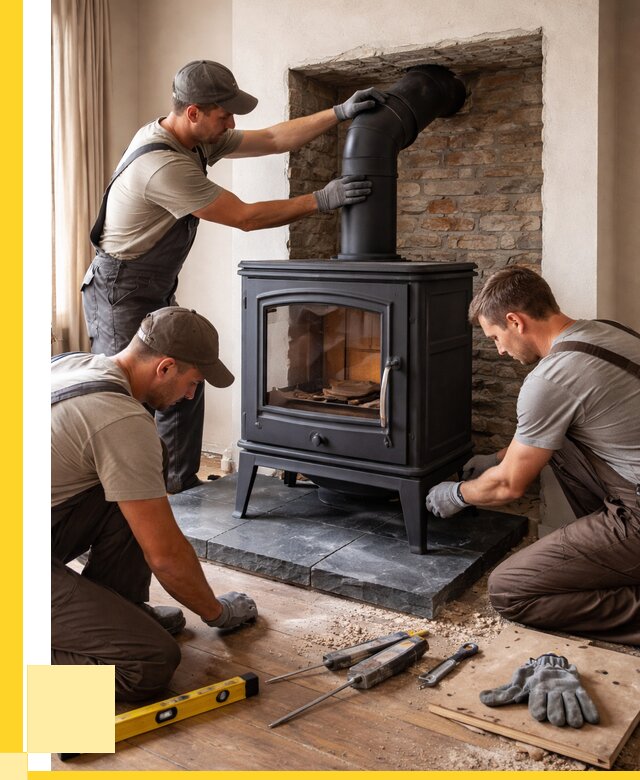 Монтаж печи камина в частном доме в Ярославле от 25670 р. | ЭриданРсл
