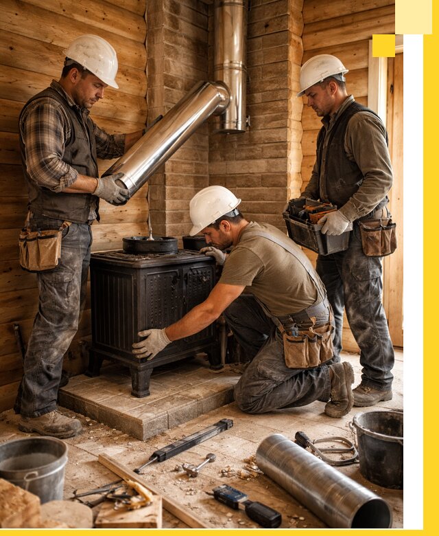 Профессиональный монтаж банных печей и дымоходов в Ярославле
