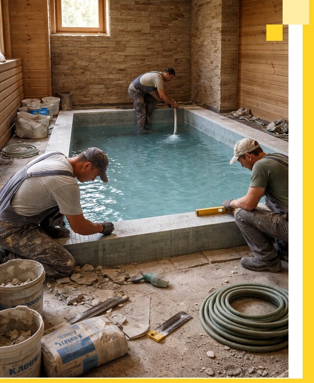 Проектирование и строительство бассейнов для бани в Ярославле