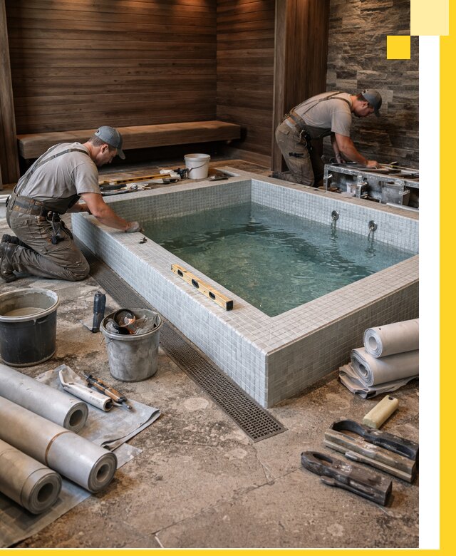 Установка и строительство бассейнов для сауны в Ярославле