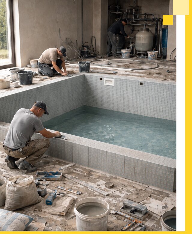 Строительство и монтаж бассейнов в помещении в Ярославле