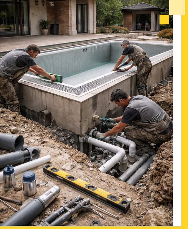 Строительство переливных бассейнов в Ярославле под ключ