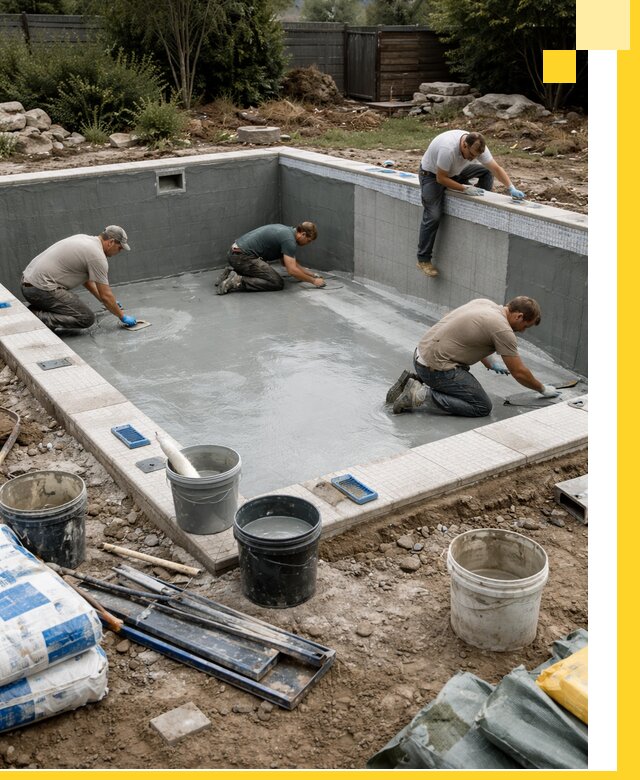 Изготовление и монтаж чаши бассейна под ключ в Ярославле