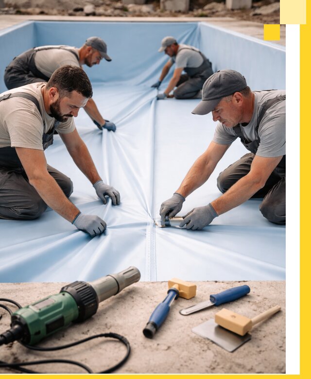 ПВХ пленка для бассейнов с монтажом и гарантией в Ярославле