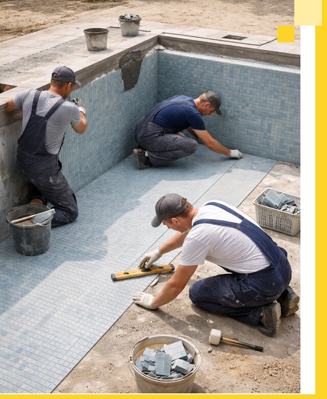 Укладка и установка плитки для бассейнов под ключ в Ярославле