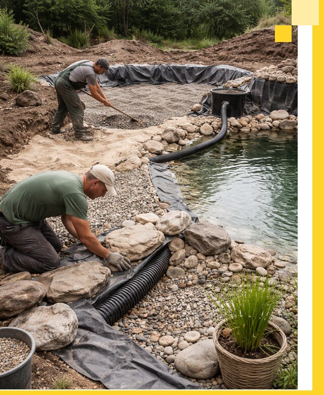 Строительство природных бассейнов и озер в Ярославле под ключ