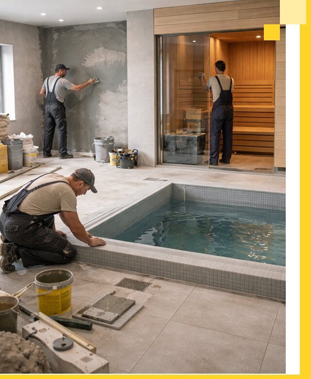 Проектирование и строительство сауны с бассейном в Ярославле