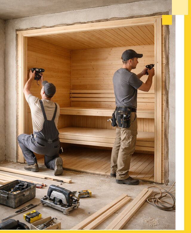 Монтаж саун под ключ в Ярославле — проектирование и установка