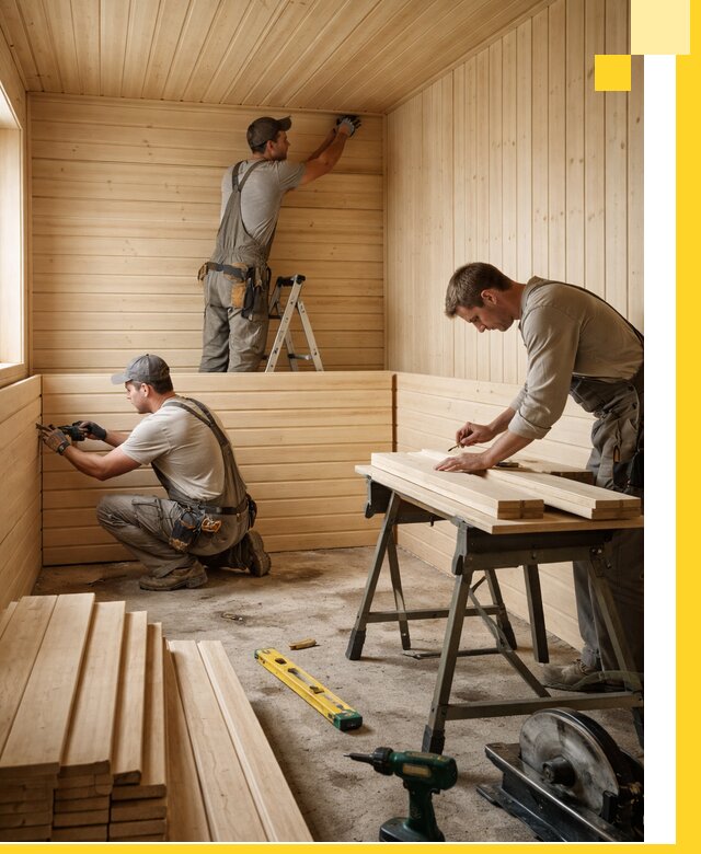 Обшивка саун в Ярославле из натуральной древесины под ключ