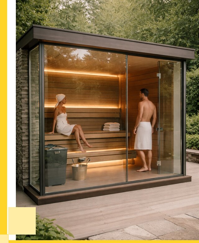 Сауна стеклянная и двери для сауны в Ярославле от 256700 р. | ЭриданРсл