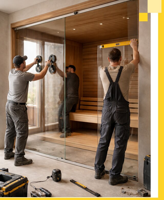 Производство и монтаж стеклянных саун под ключ в Ярославле