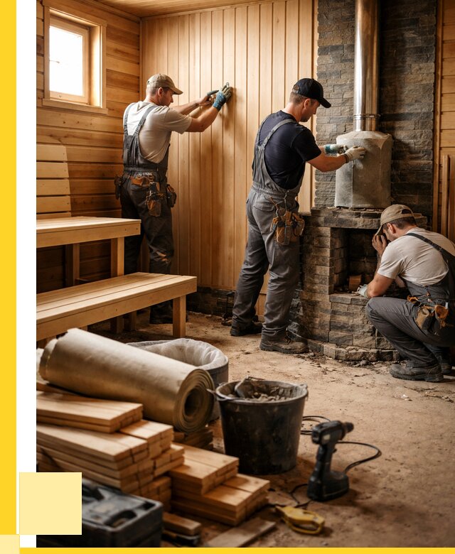 Ремонт бань под ключ в Ярославле от 46206 р. | ЭриданРсл