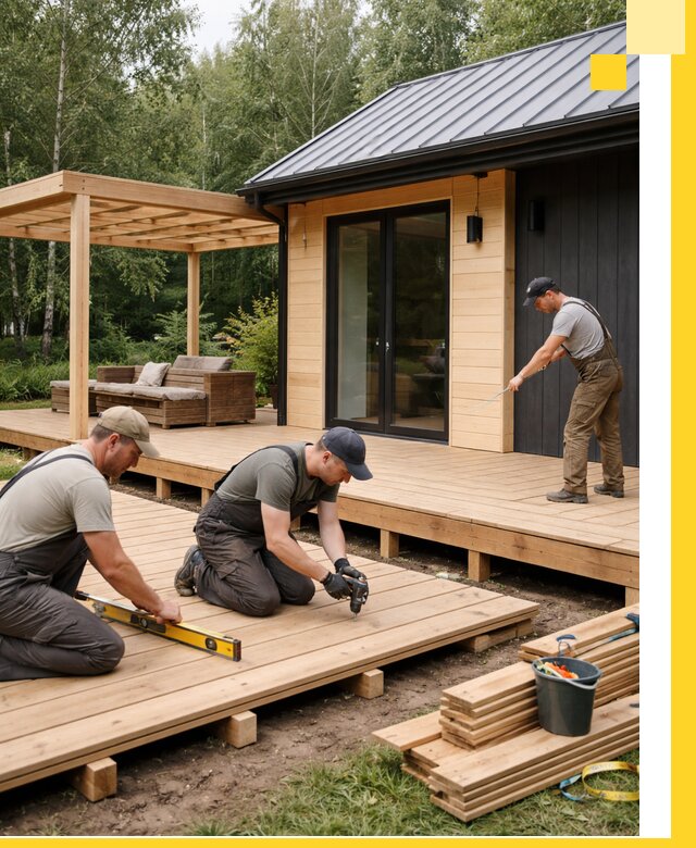 Строительство бань с террасой и бассейном под ключ в Ярославле