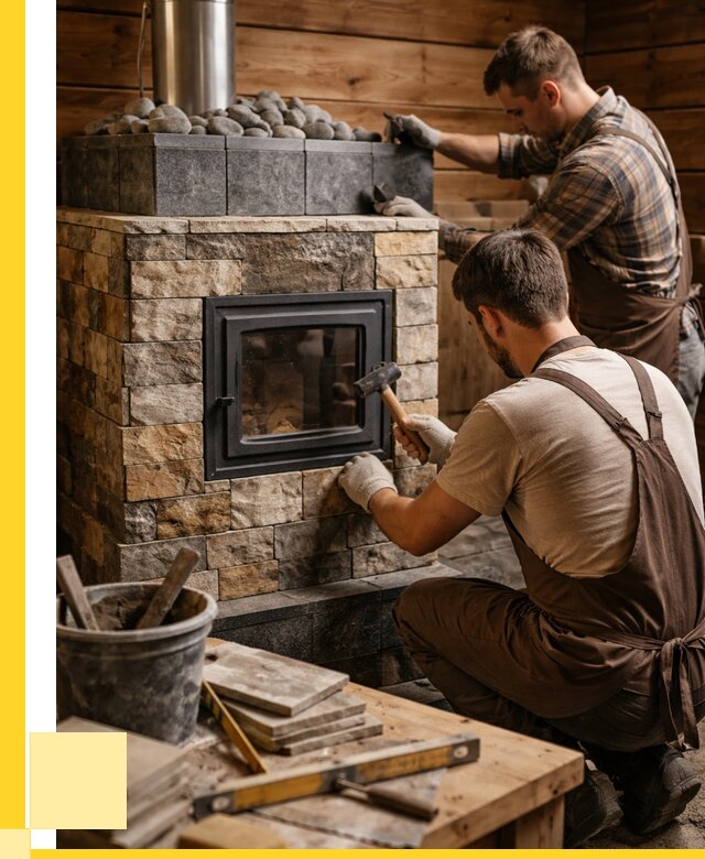 Облицовка банной печи в Ярославле от 15402 р. | ЭриданРсл