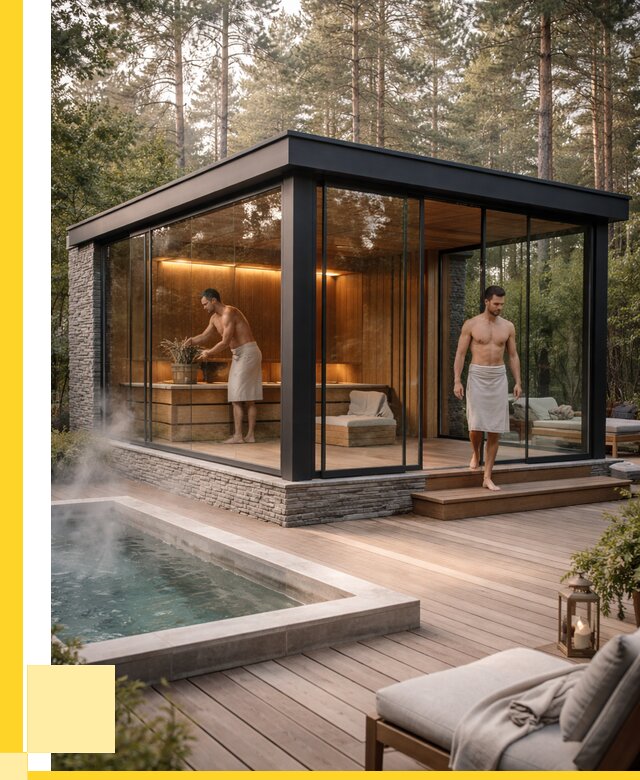 Стеклянные бани и двери в Ярославле от 462060 р. | ЭриданРсл