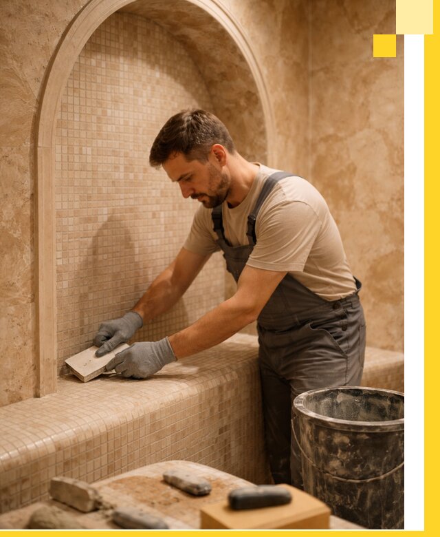 Профессиональная отделка хамамов с мозаикой под ключ в Ярославле