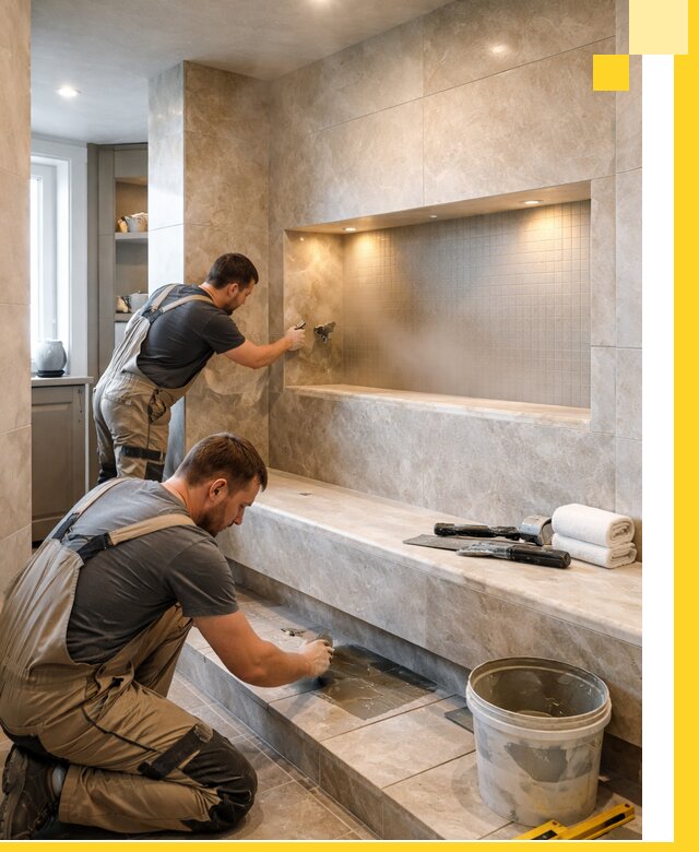 Профессиональное строительство хамама в квартире в Ярославле