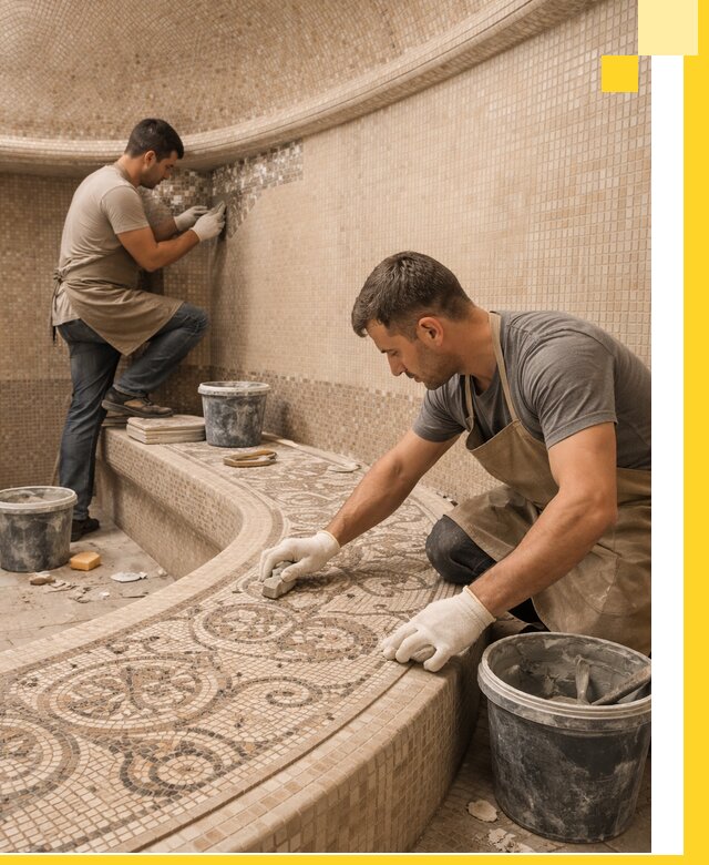 Плитка для хамама в Ярославле, укладка, подбор и поставка